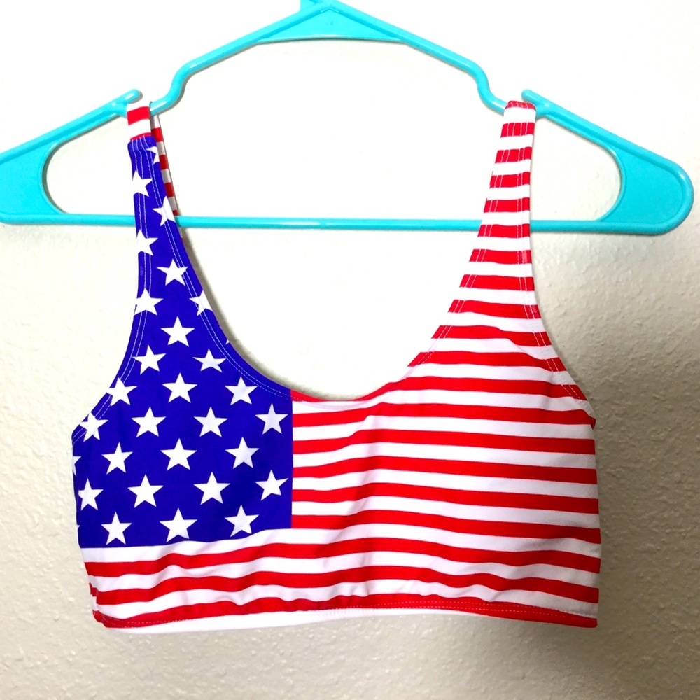 American flag swimsuit top